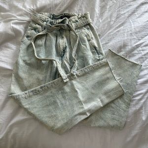Paper bag waist high rise Abercrombie jeans